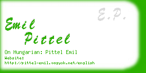 emil pittel business card